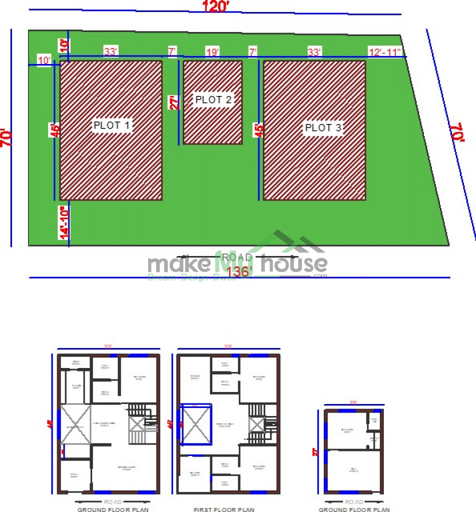 Buy 19x27 House Plan 19 By 27 Front Elevation Design 513Sqrft Home Naksha