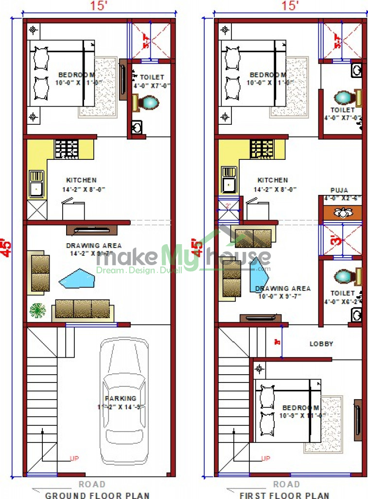 15x45 house plan 3bhk 675 sqft makan ka naksha 15x45 vrogue co