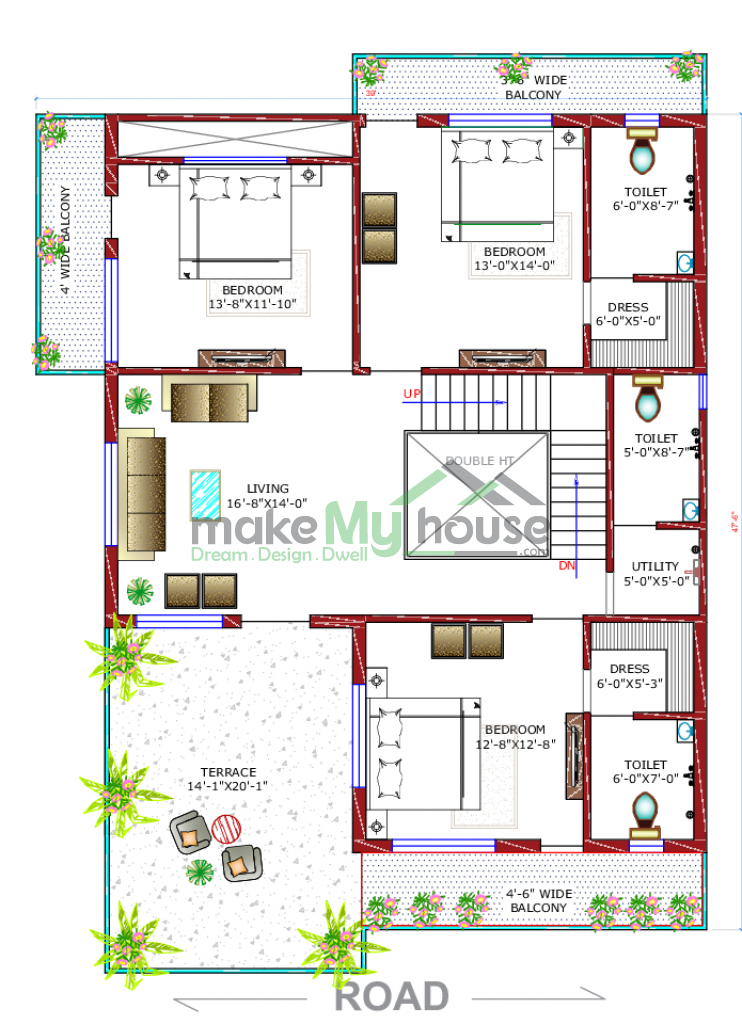 2 storey house layout plan