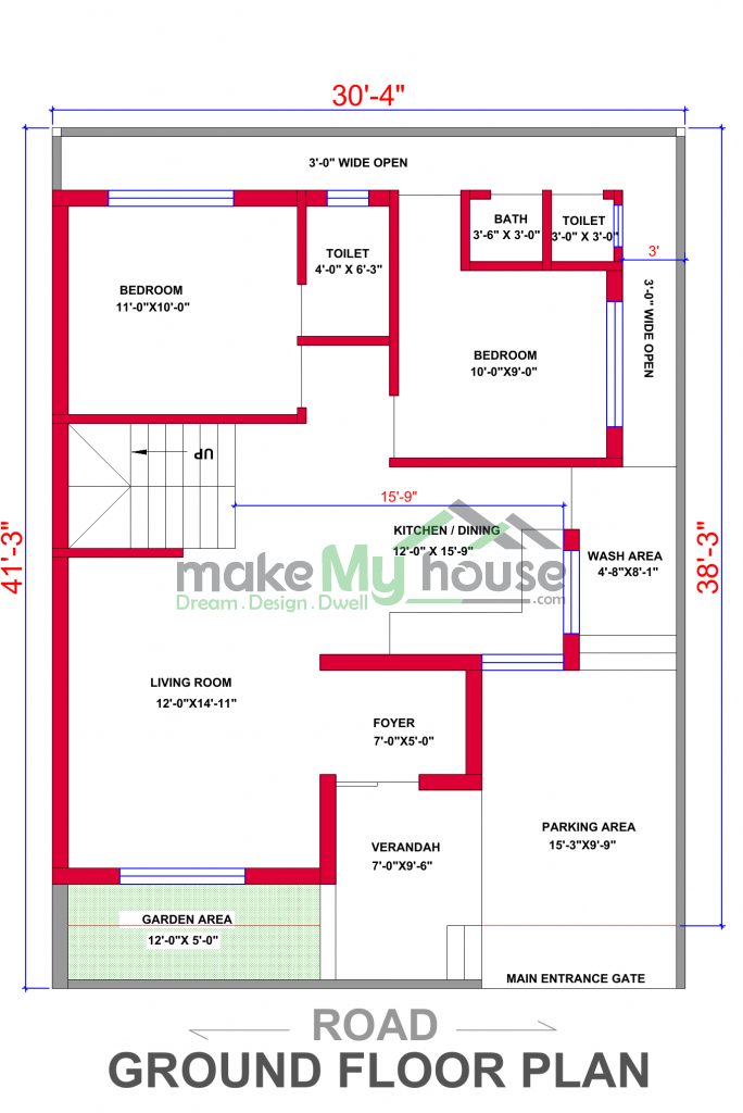 30x41 Floor Plan