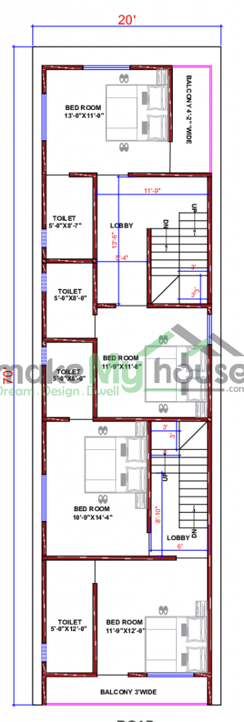 West facing house plan