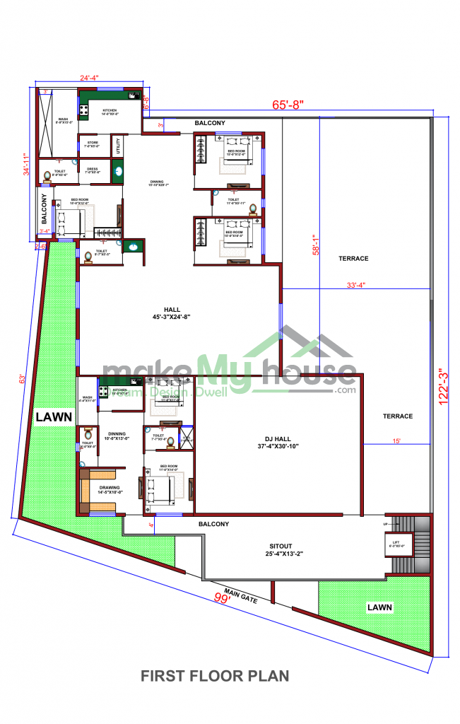 modern house plan india