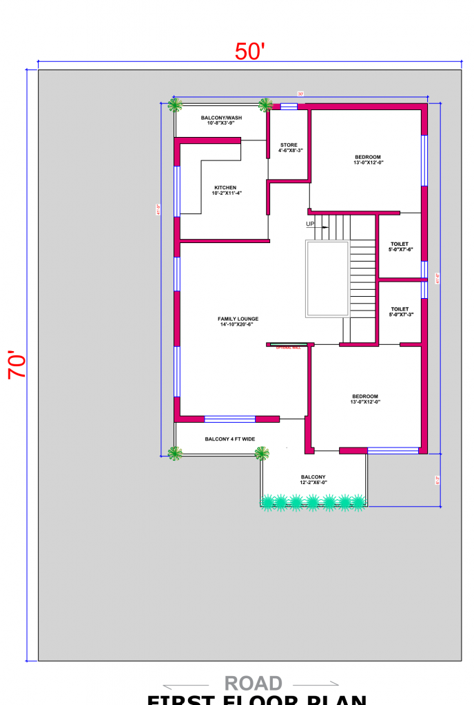 50x70 Floor Plan