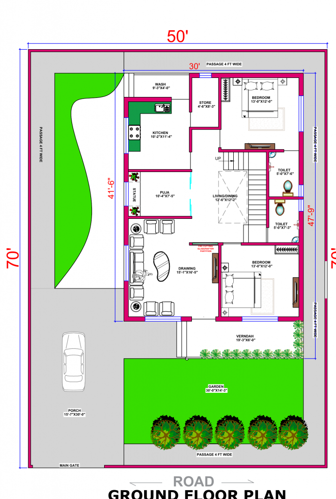 duplex floor plan