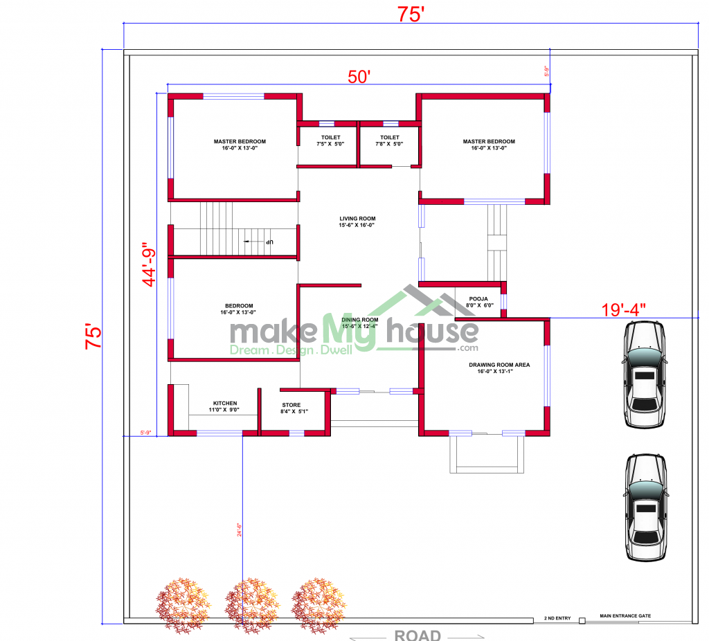 75x75 Floor Plan