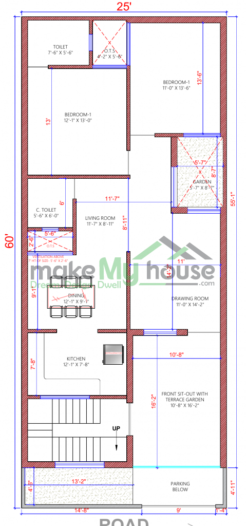 duplex floor plan