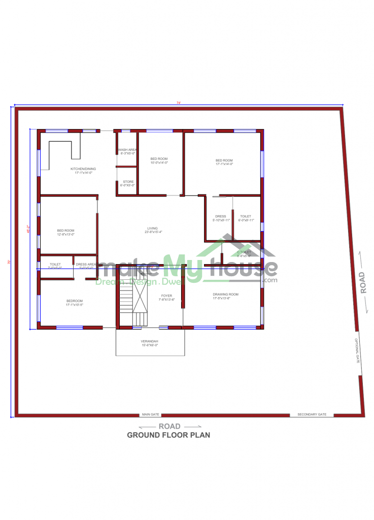 3 floor front elevation designs