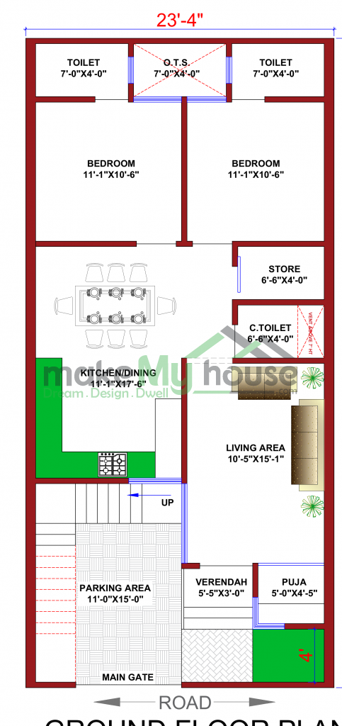 Floor Plan with Parking