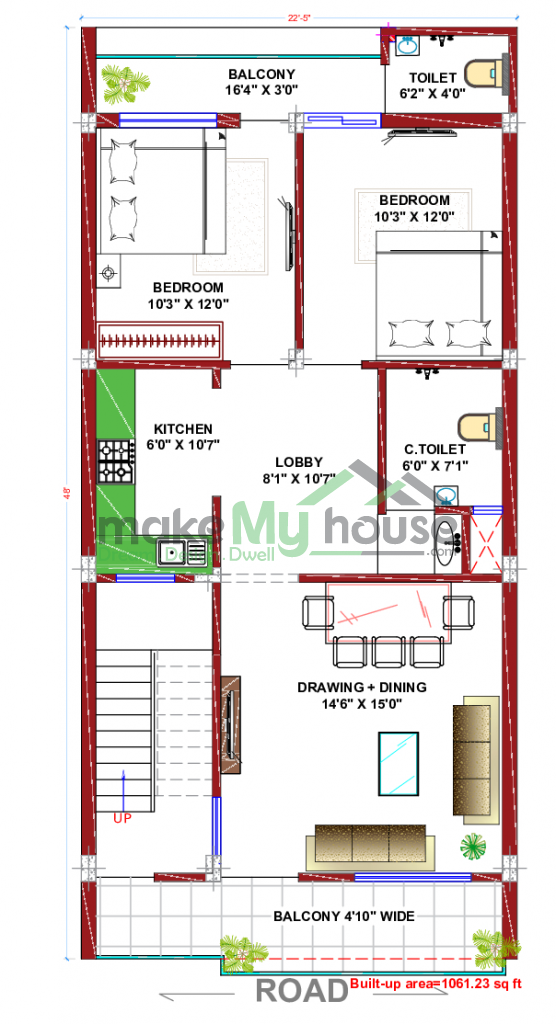 2 storey house layout plan