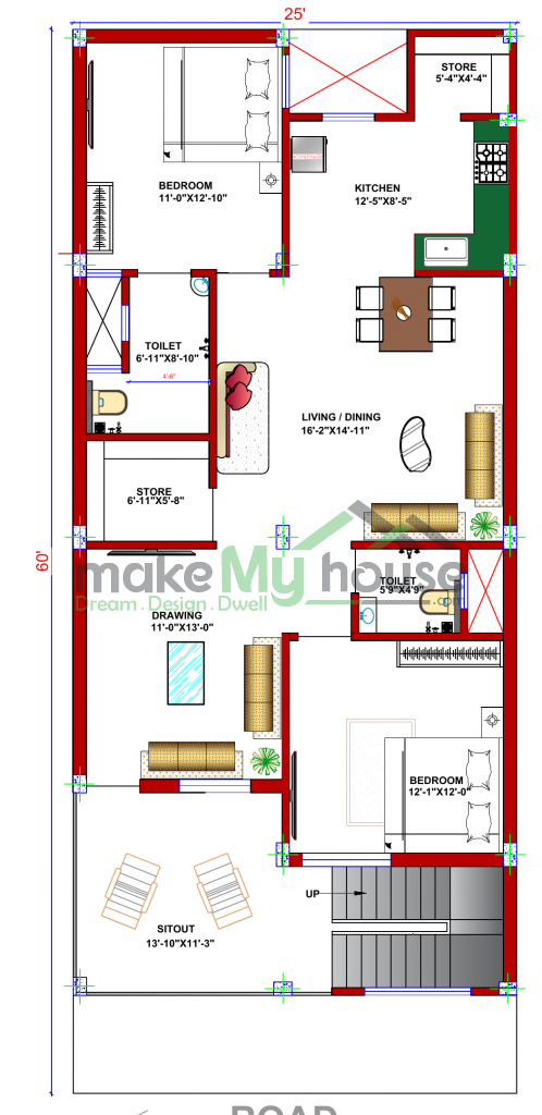 G+1 house design