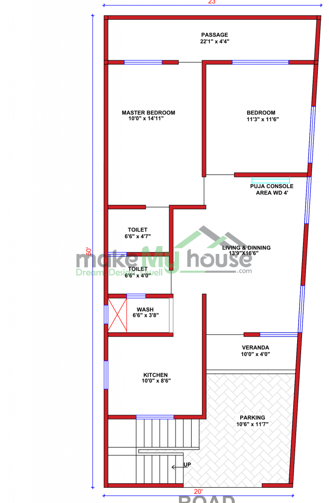 23X50 Floor Plan