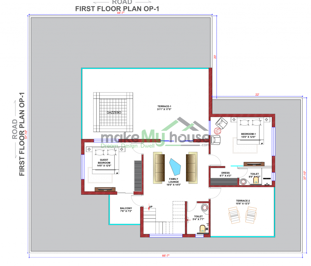 plan of duplex house