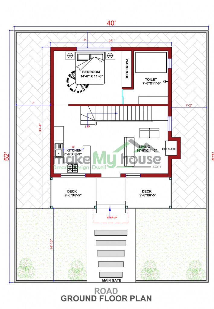 40X52 Floor Plan