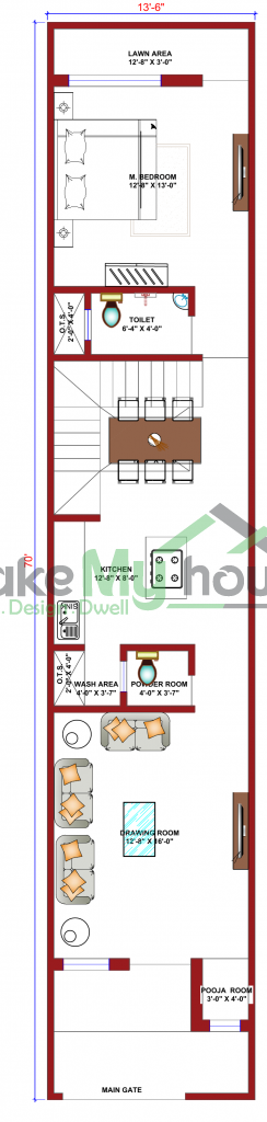 13x70 Floor Plan