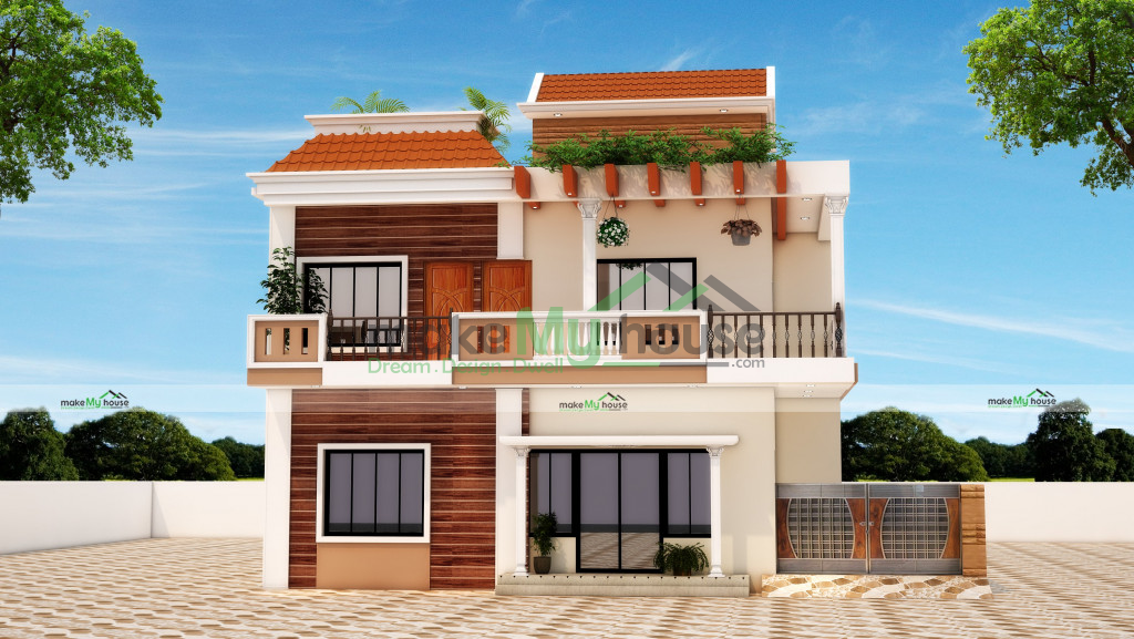 2050Sqft Exterior Elevation Design