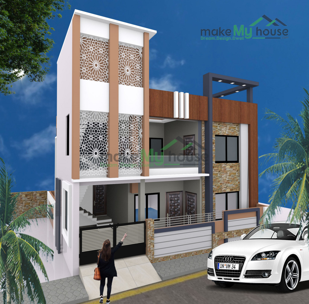 15ft x 38ft Exterior house design