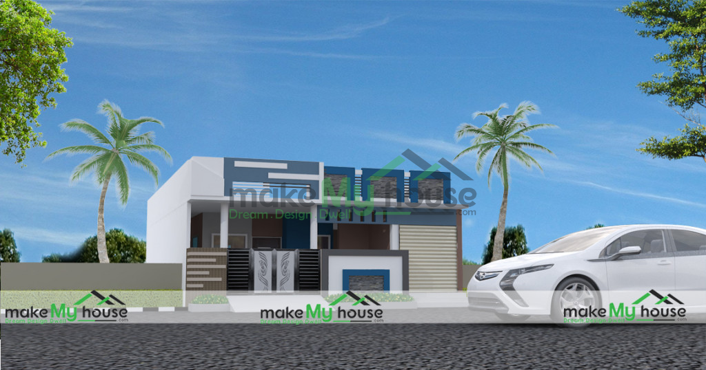 1600Sqft 3D House Design