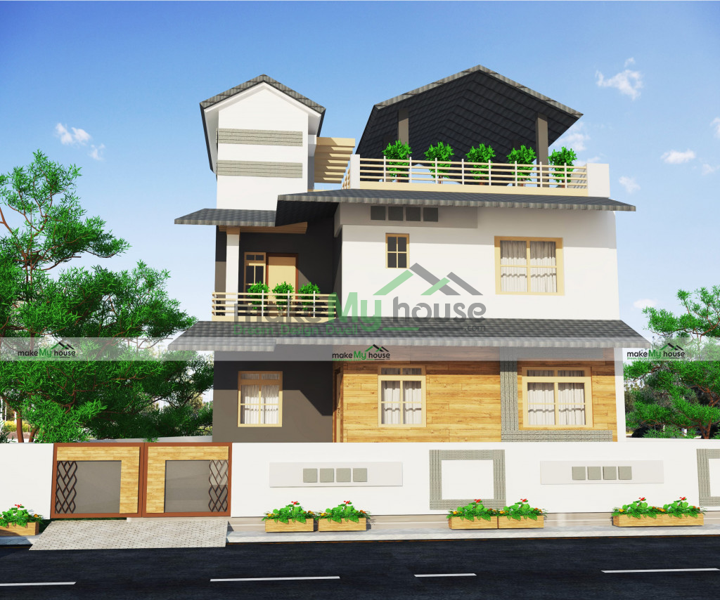 2500Sqft Exterior house design