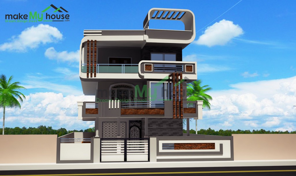 Triplex house elevation design