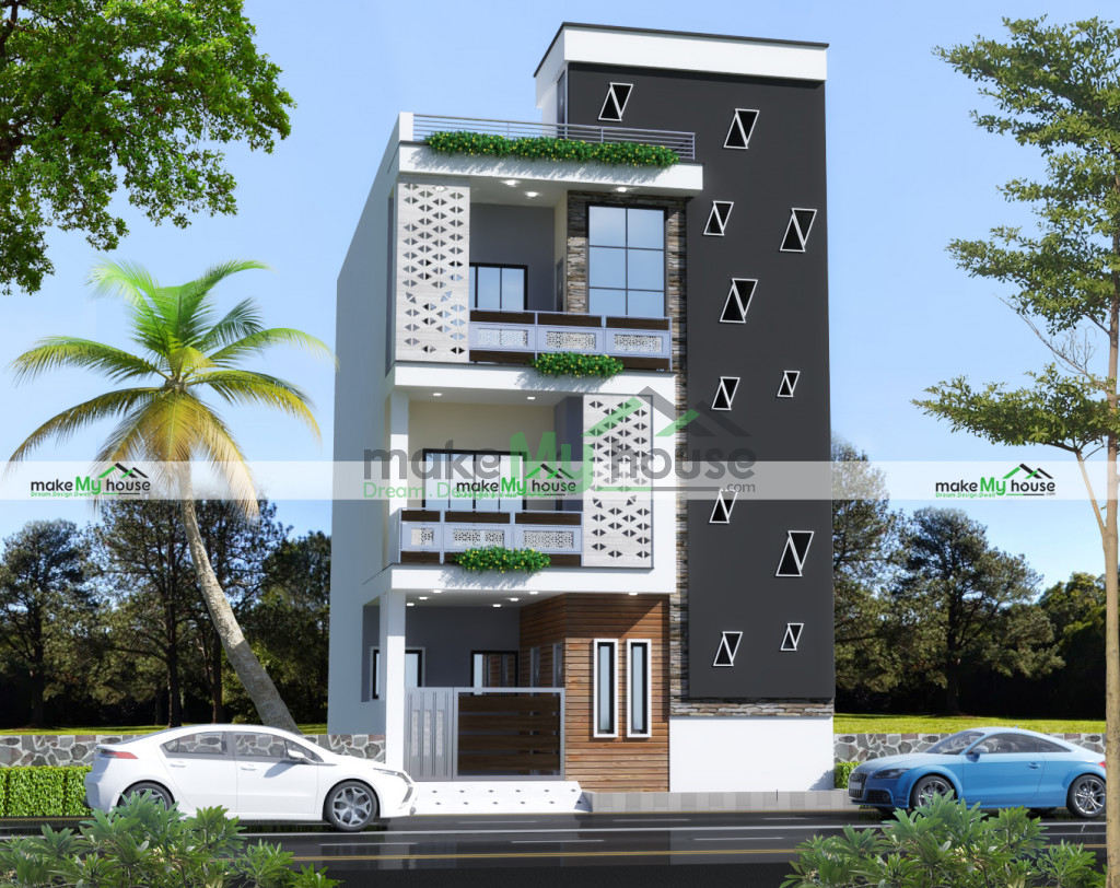 Triplex Floor Plan 3D House Design