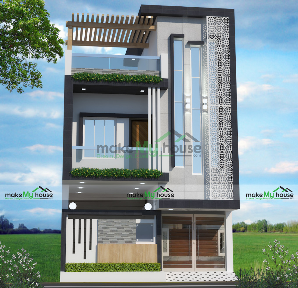 elevation design double floor