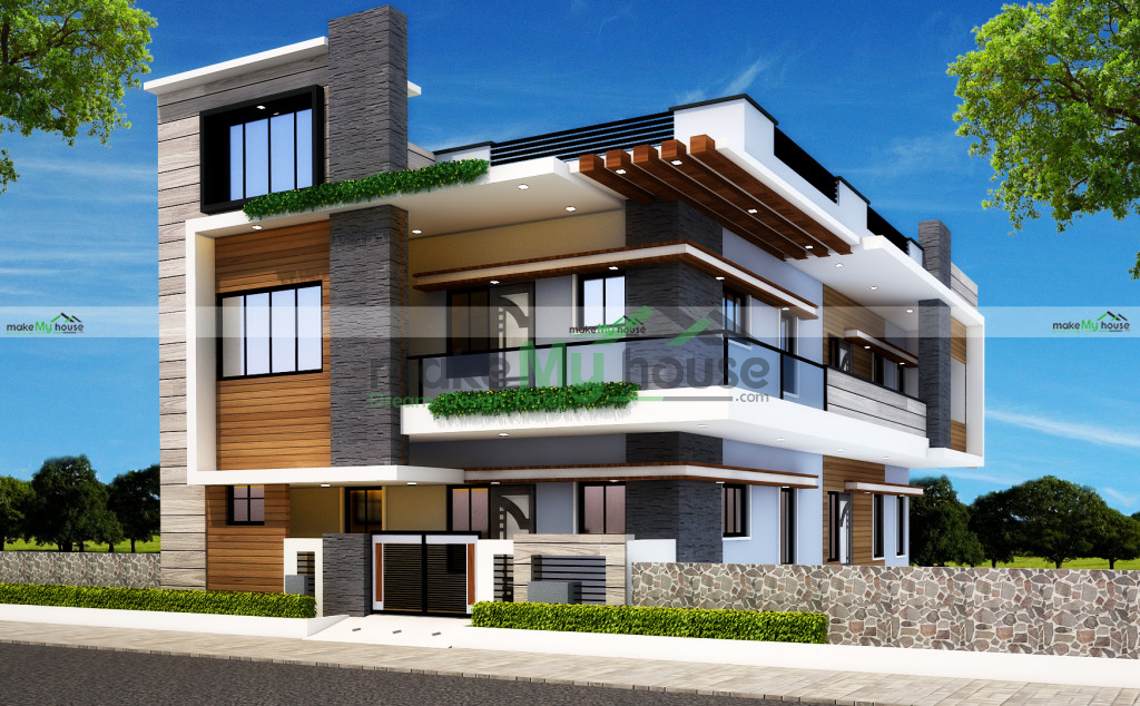 Duplex Exterior Elevation Design