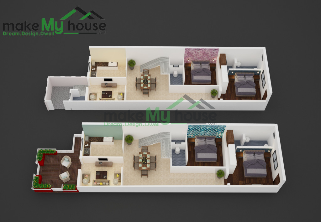 duplex floor plan