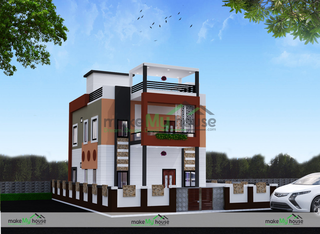 1020Sqft Exterior Elevation Design