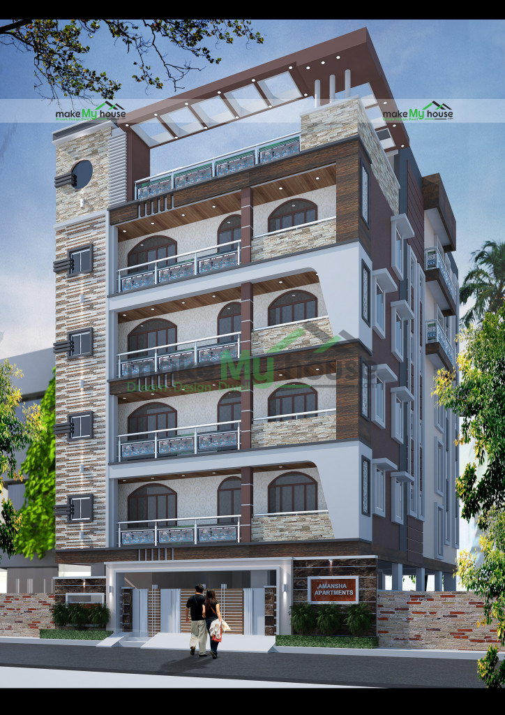 elevation design double floor