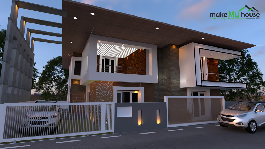 Duplex Exterior Elevation Design