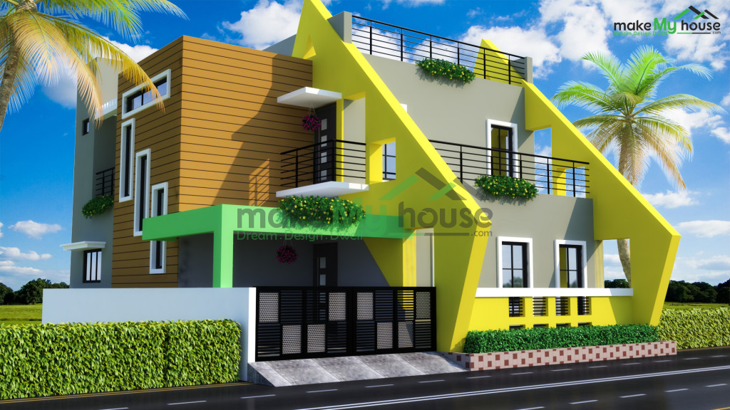 Duplex House Elevation Design