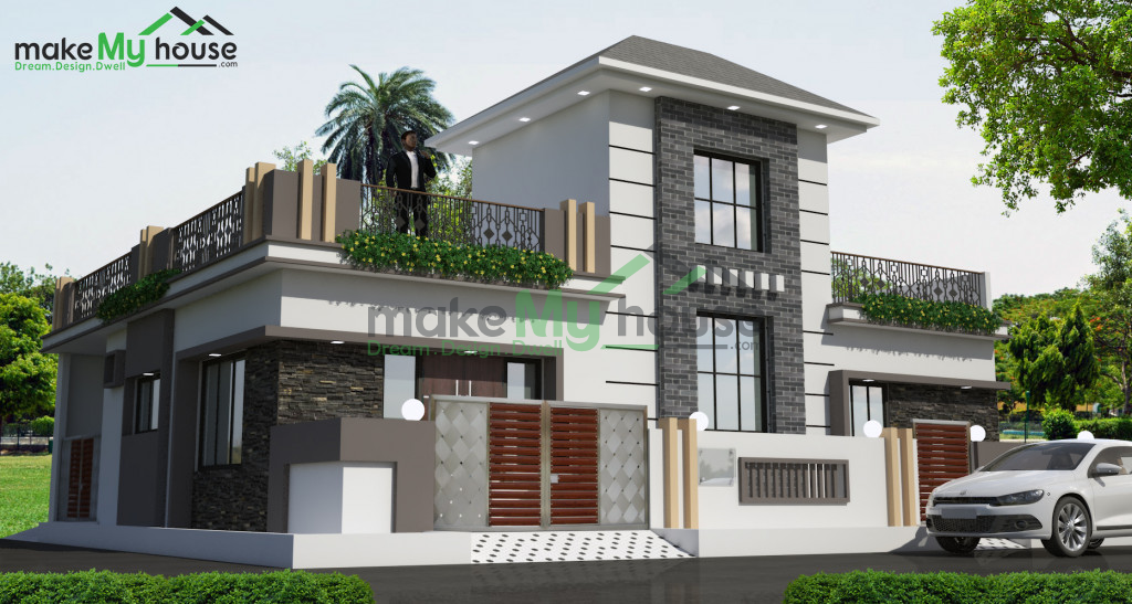 1720Sqft Exterior house design