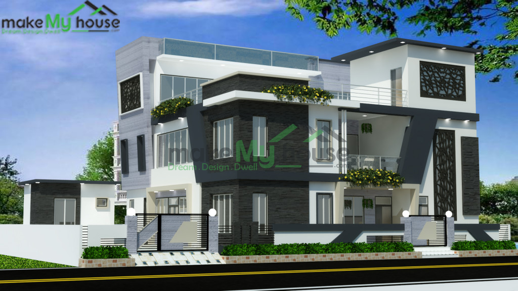 Triplex Floor Plan 3D House Design