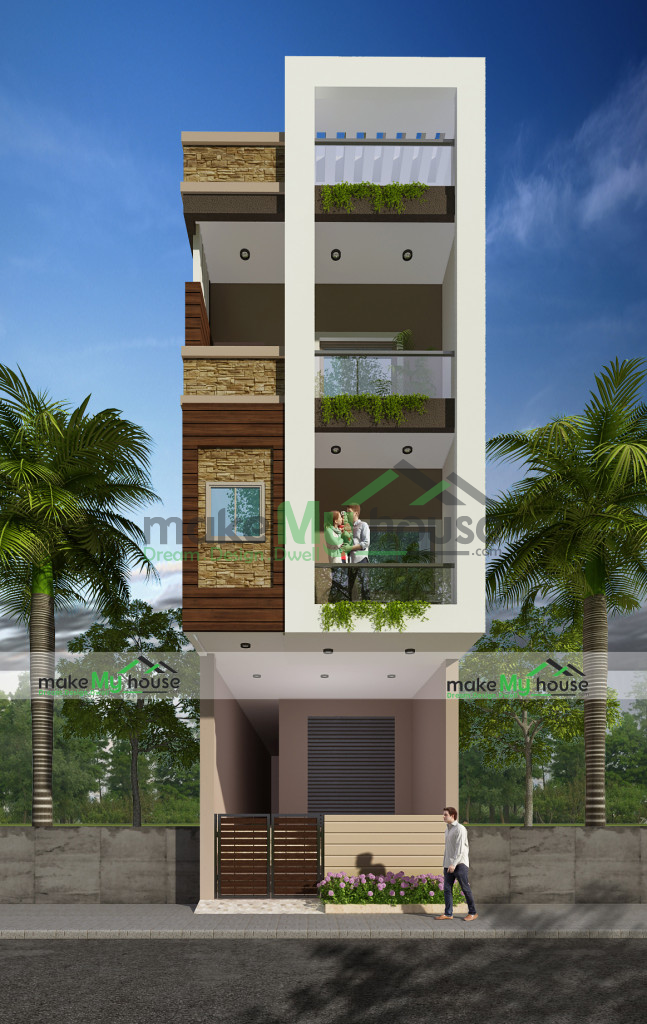 Triplex Floor Plan House Elevation Design