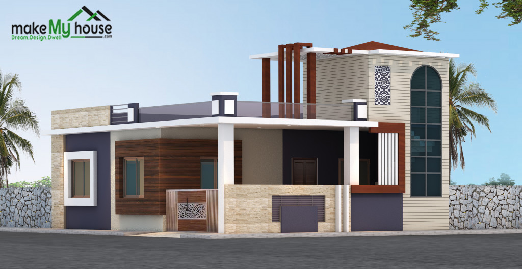 34ft x 42ft Exterior house design