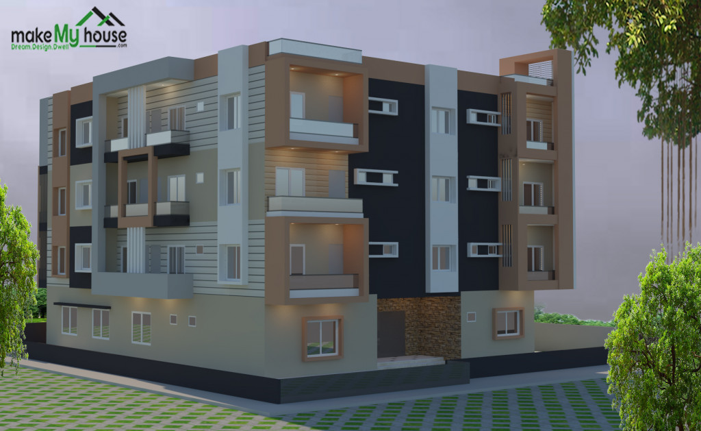 74X76 Multi storey apartment plan 