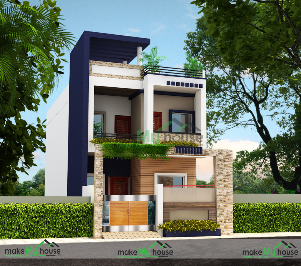 Duplex Exterior Elevation Design