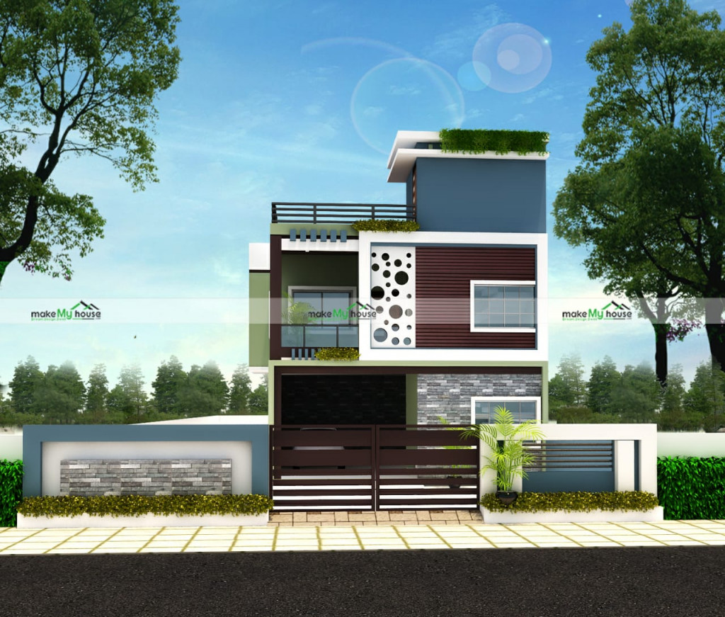 Duplex House Elevation Design