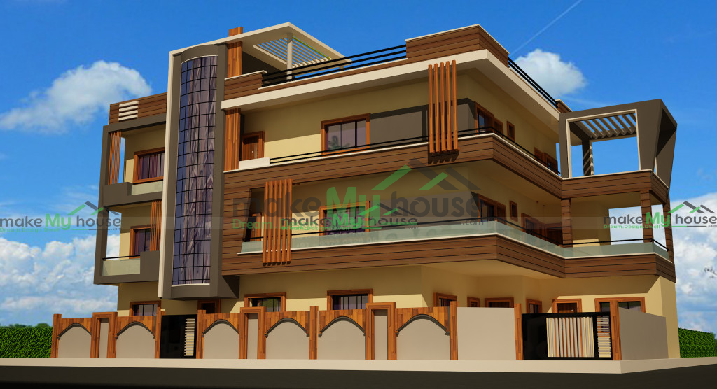 2 BHK House Design 6660 Sqft