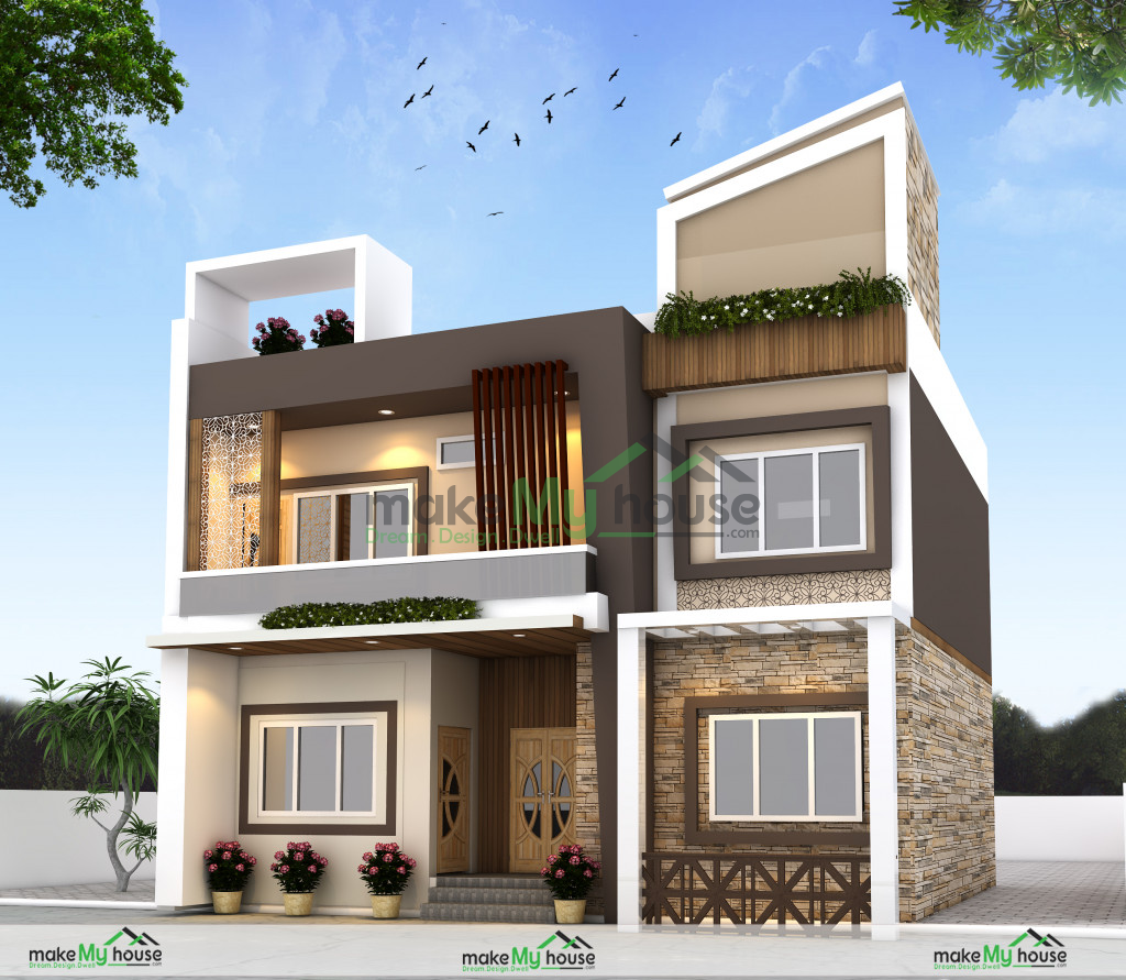 2 BHK House Plan with Balcony