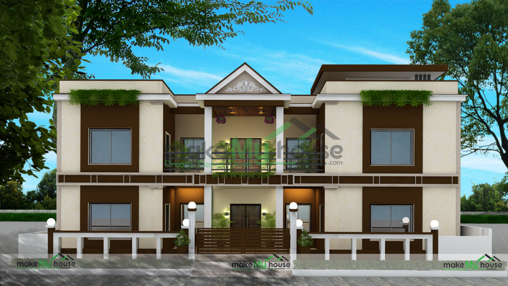 Duplex House Elevation Design