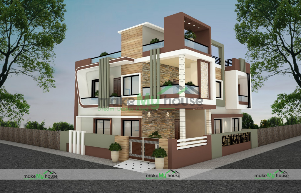 4 BHK House Plan with Balcony