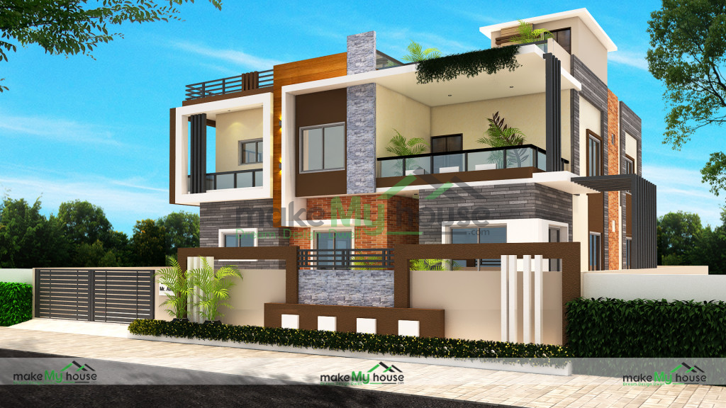 Duplex 3D House Design