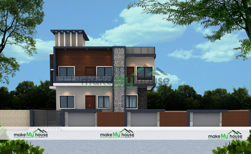 elevation design double floor