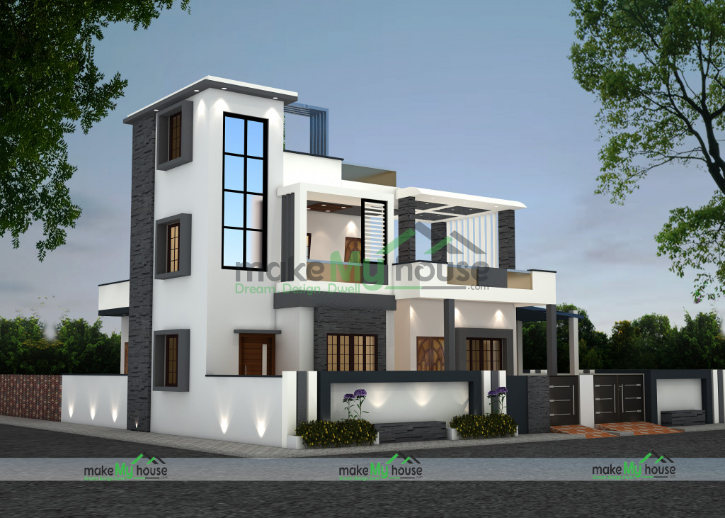 Duplex Exterior Elevation Design