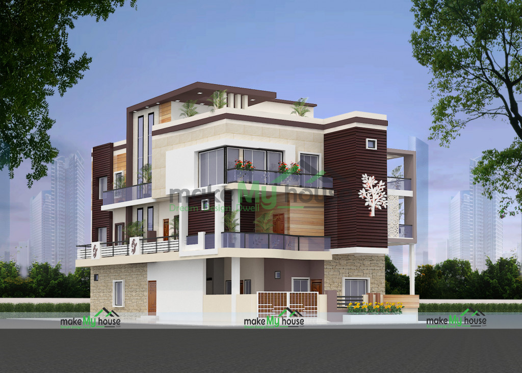 Triplex 3D Elevation