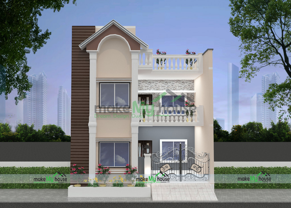 1080Sqft House Elevation Design