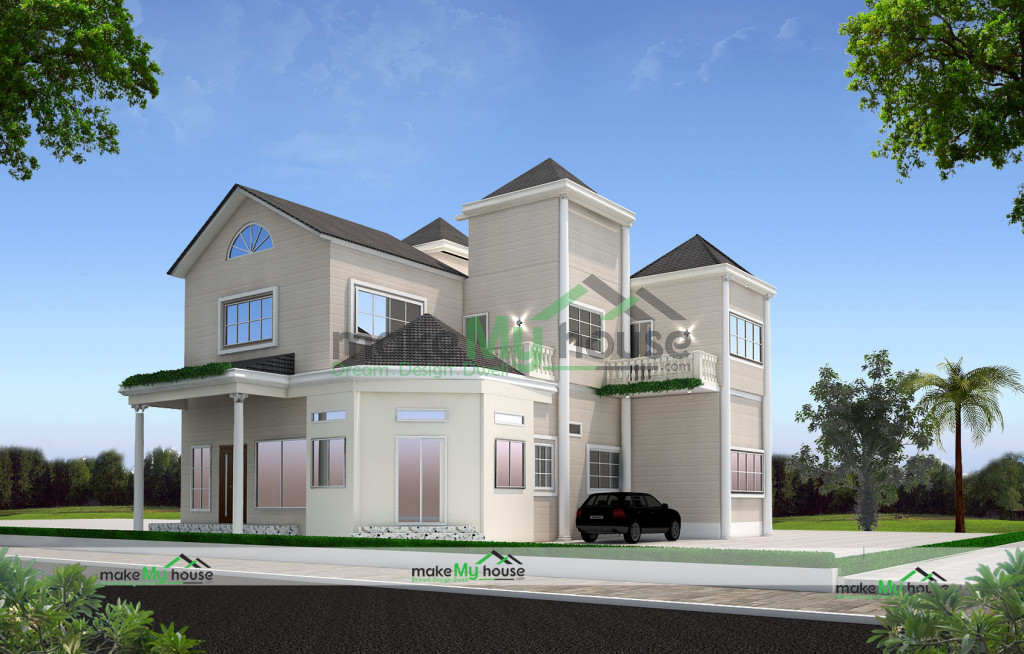 155ft x 60ft 3D House Design