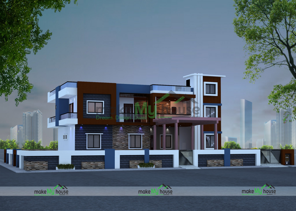 8000Sqft Exterior Elevation Design