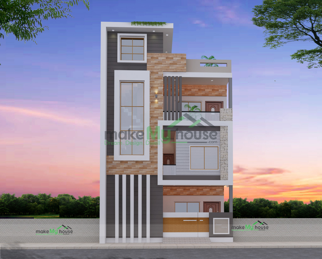 750Sqft House Elevation Design